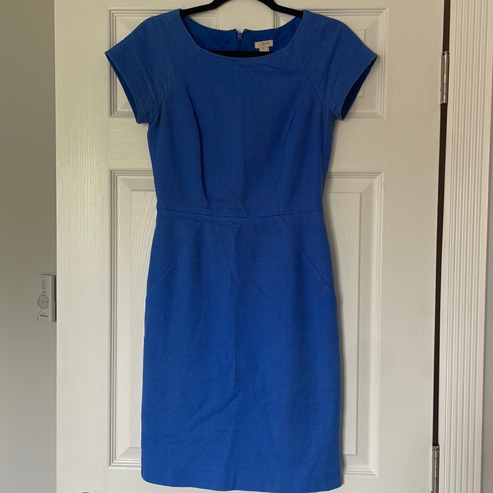 J Crew Blue Sheath Dress, size 00
